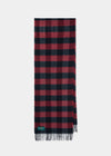 Harpsdale Square Check Scarf In Red