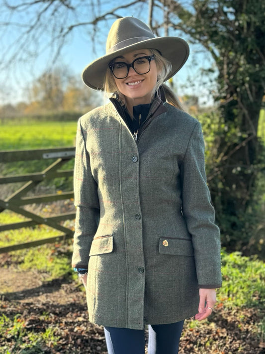 Combrook Ladies Tweed Field Jacket In Heath