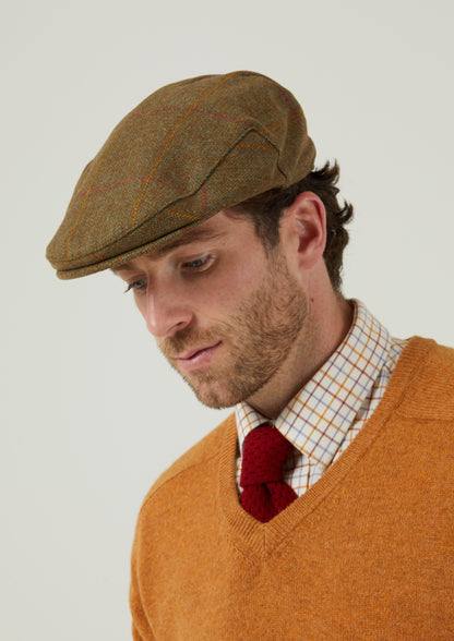 Combrook Men's Tweed Flat Cap In Hawthorn