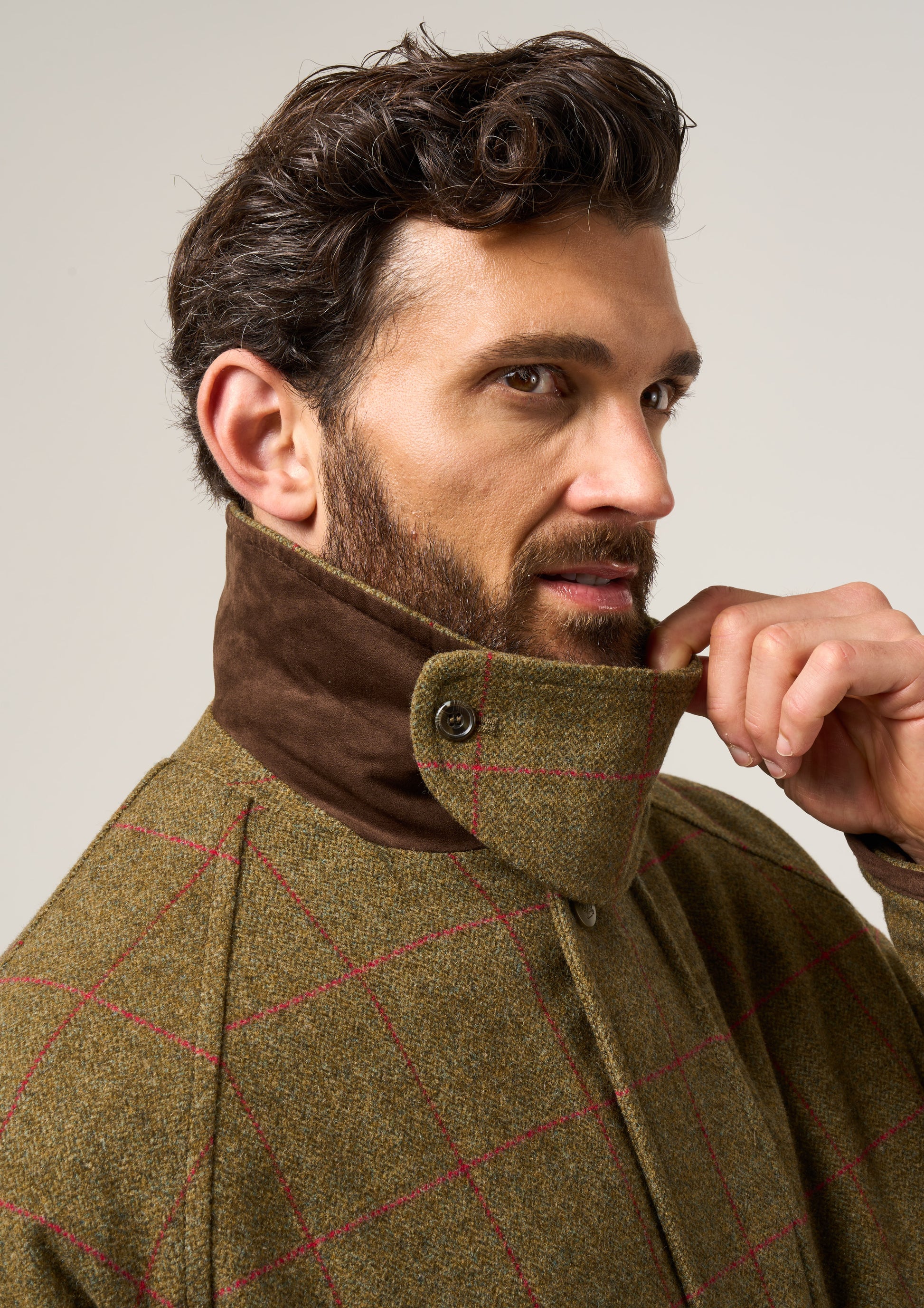 Combrook Men's Waterproof Tweed Coat In Sage