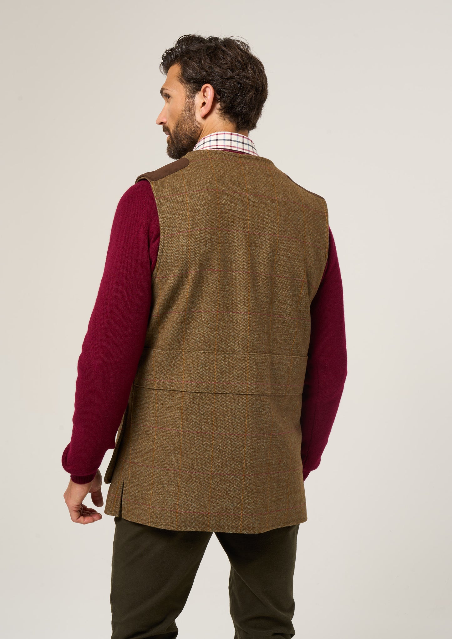 Combrook Men's Tweed Shooting Waistcoat in Hawthorn