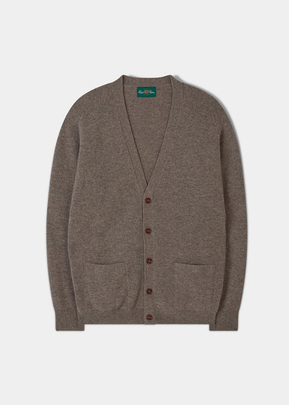 Cornwall Lambswool Cardigan in Vole - Classic Fit