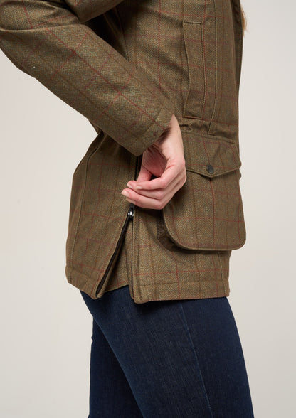 Didsmere Ladies Technical Tweed Coat In Pine