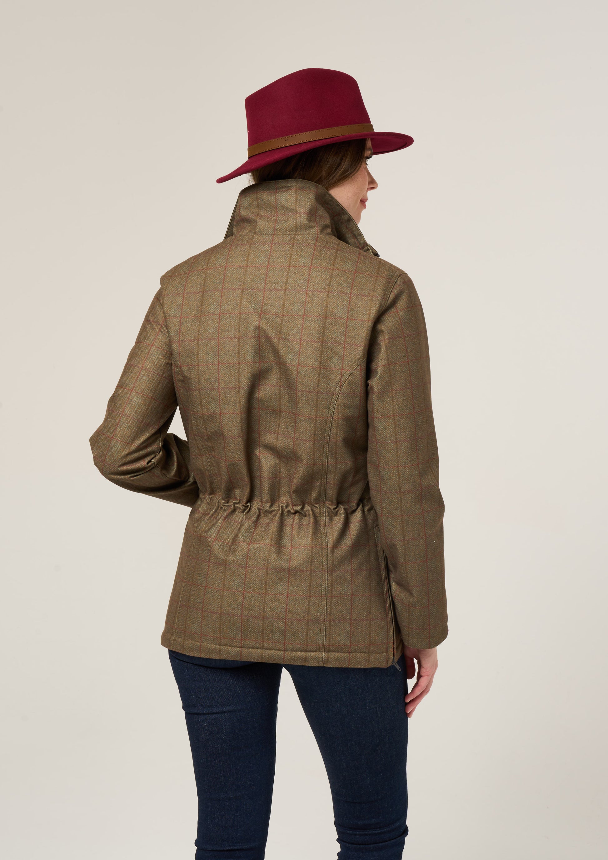 Didsmere Ladies Technical Tweed Coat In Pine