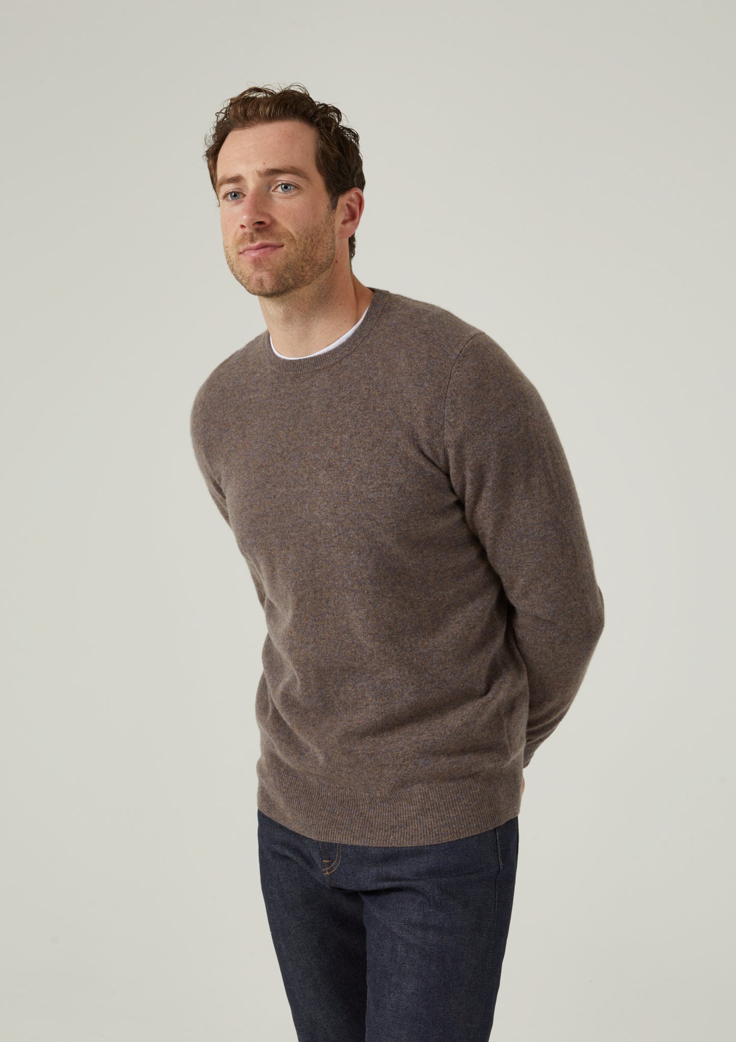 Brisbane Geelong Wool Jumper in Teak