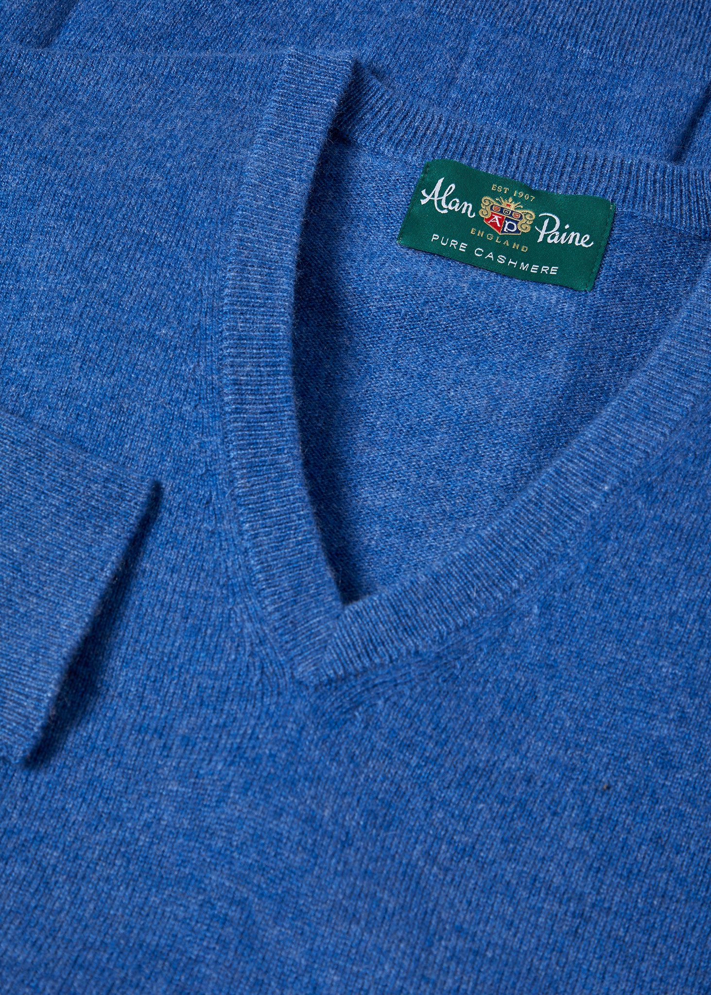 Mens Cashmere Jumper Blue