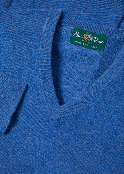 Mens Cashmere Jumper Blue