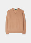 Kilsyth Men's Lambswool Jumper in Camel 