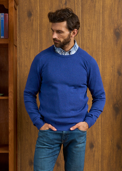 Lenzie Men's Lambswool Jumper In Persian