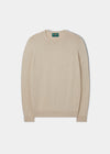 Leysmill Cotton Cashmere Jumper In Sand