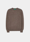 Geelong Crew Neck Jumper In Mahogany 