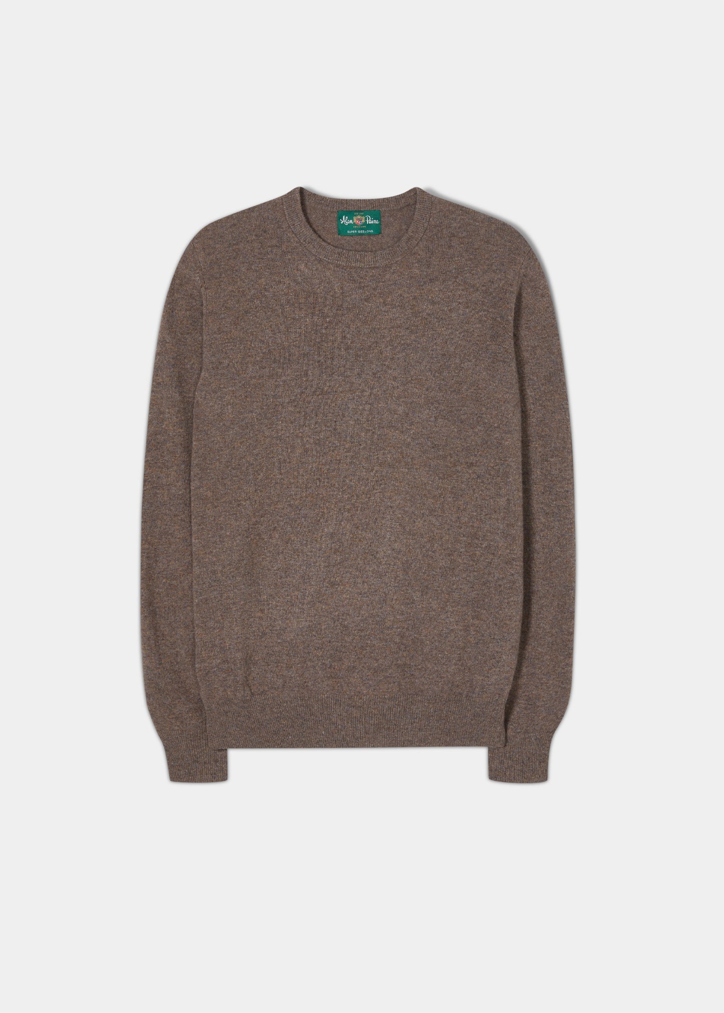 Geelong Crew Neck Jumper In Mahogany 