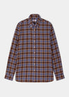 Mirfield Blue and Yellow Large Check Cotton Shirt - Classic Fit