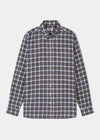 Mirfield Yellow and Blue Check Cotton Shirt - Classic Fit