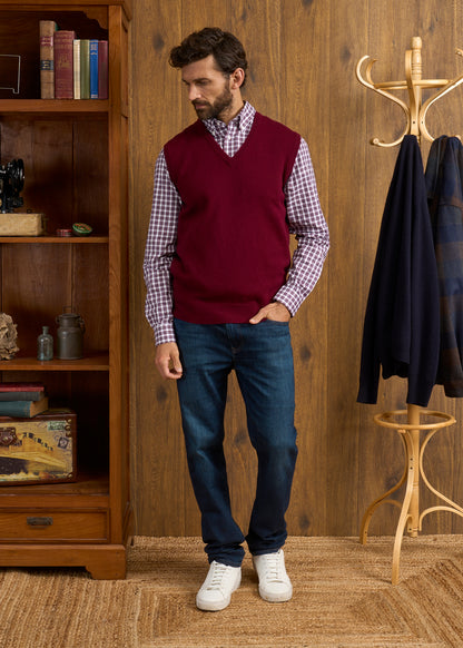 Lambswool-Slipover-Sweater-Bordeaux