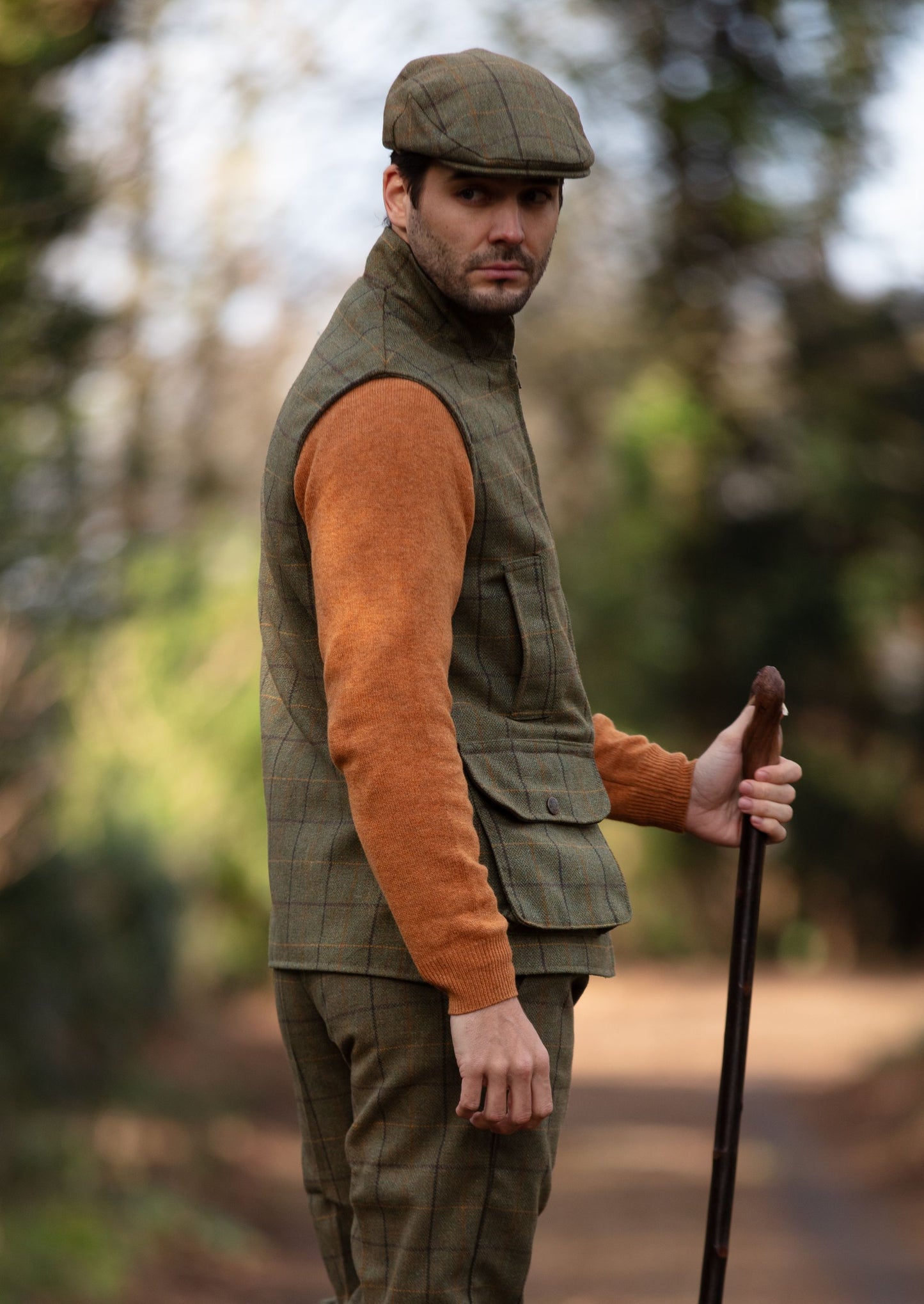 rutland-mens-tweed-waistcoat-dark-moss