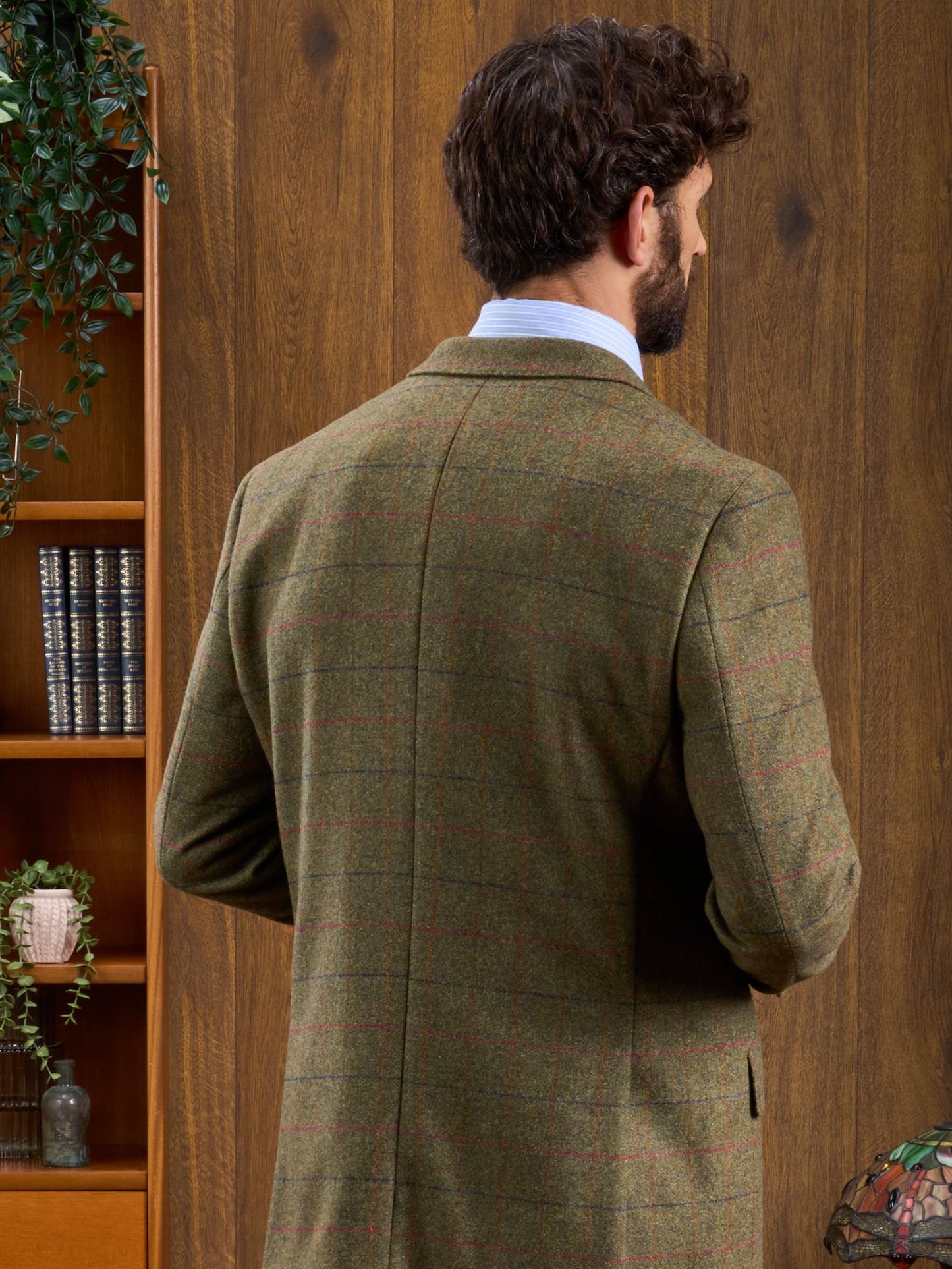 Surrey Tweed Lined Blazer In Meadow 