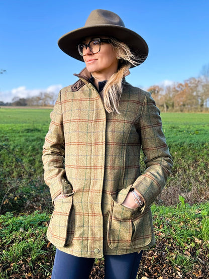 Abrigo de tweed de mujer Surrey con diseño de trébol - Corte estándar