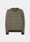 Towthorpe Jersey de lana de cordero Fairisle con algas marinas para hombre - Ajuste regular