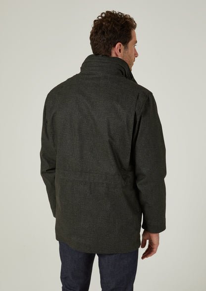 Fernley Men's Waterproof Field Coat In Hopsack