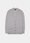 Cornwall Lambswool Cardigan in Pearl Grey