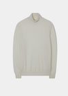 Linton Merino Wool Roll Neck Jumper in Ecru