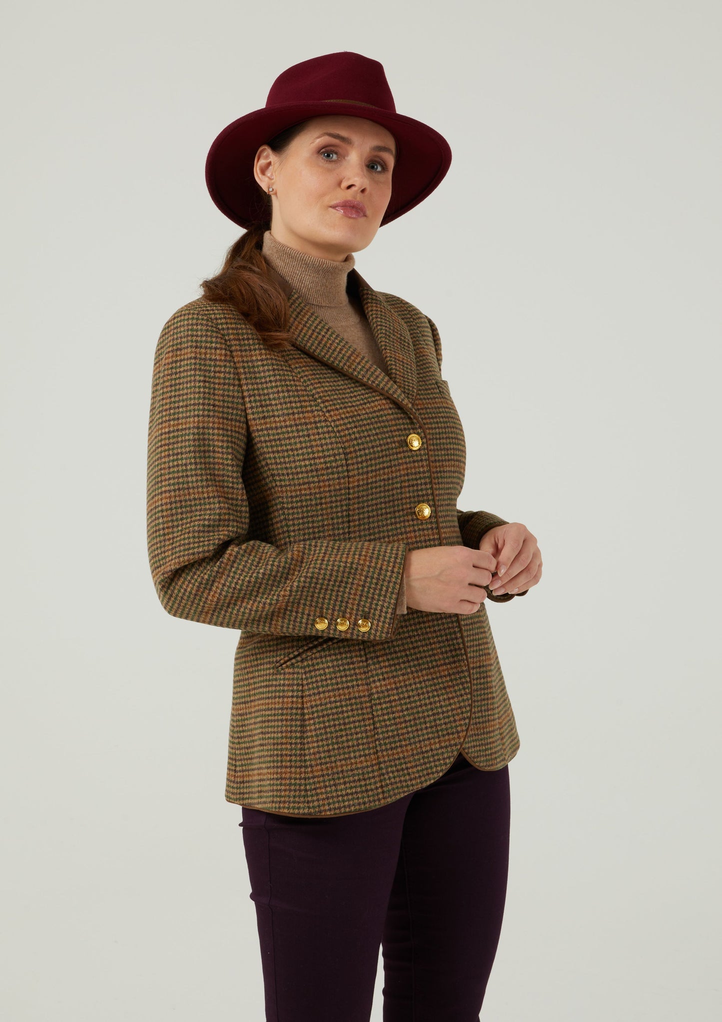 Surrey Ladies Tweed Blazer In Sycamore 