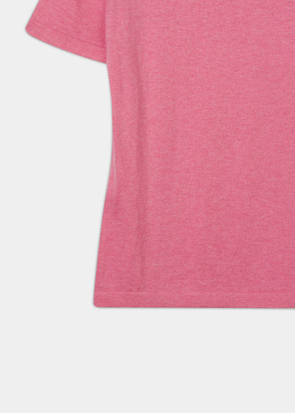 Ladies cotton cashmere short sleeved t-shirt in colourway malibu