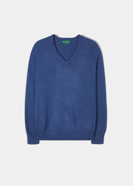 Cashmere Saddle Shoulder Denim Jumper