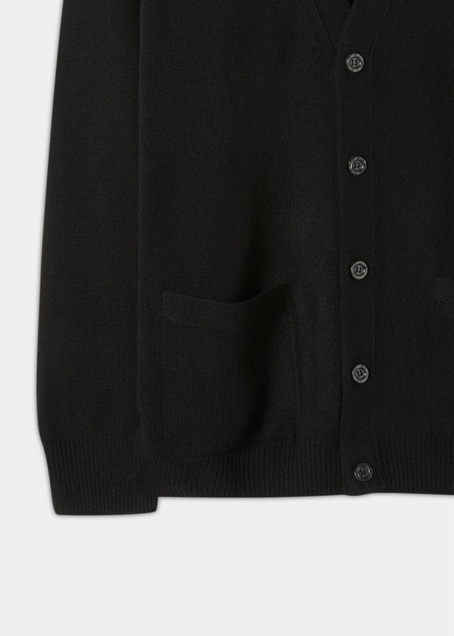 Lambswool-Cardigan-Black