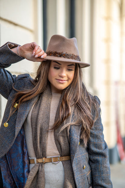 Sombrero Fedora Richmond para mujer en visón