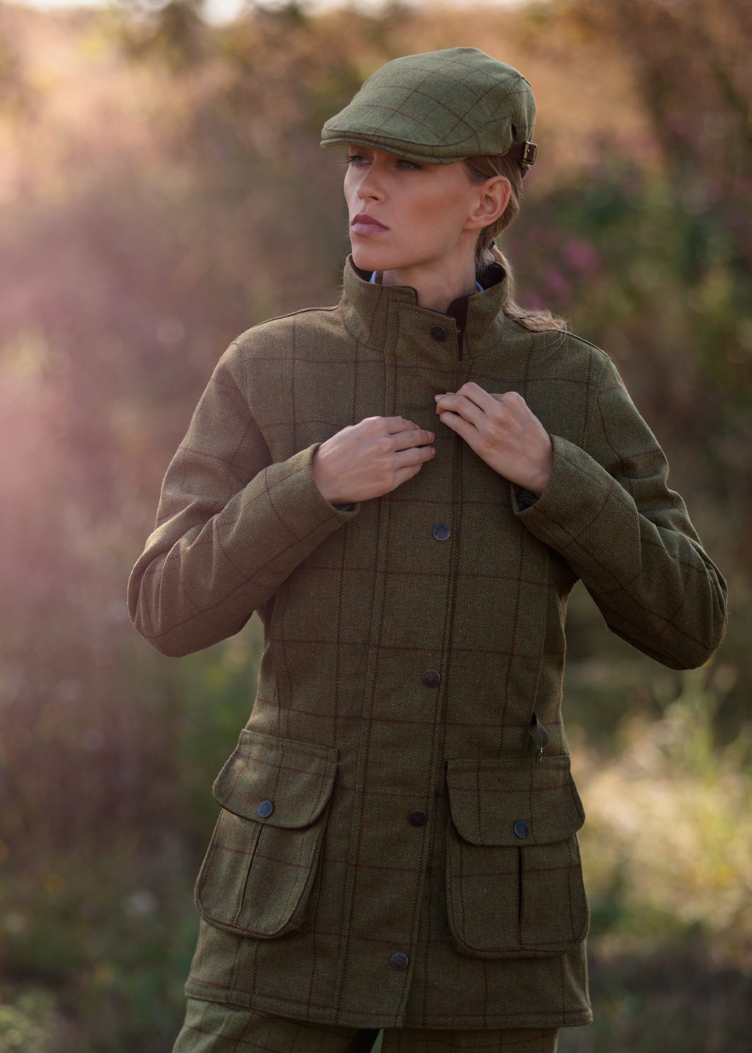 alan-paine-ladies-tweed-waterproof-shooting-coat-lichen