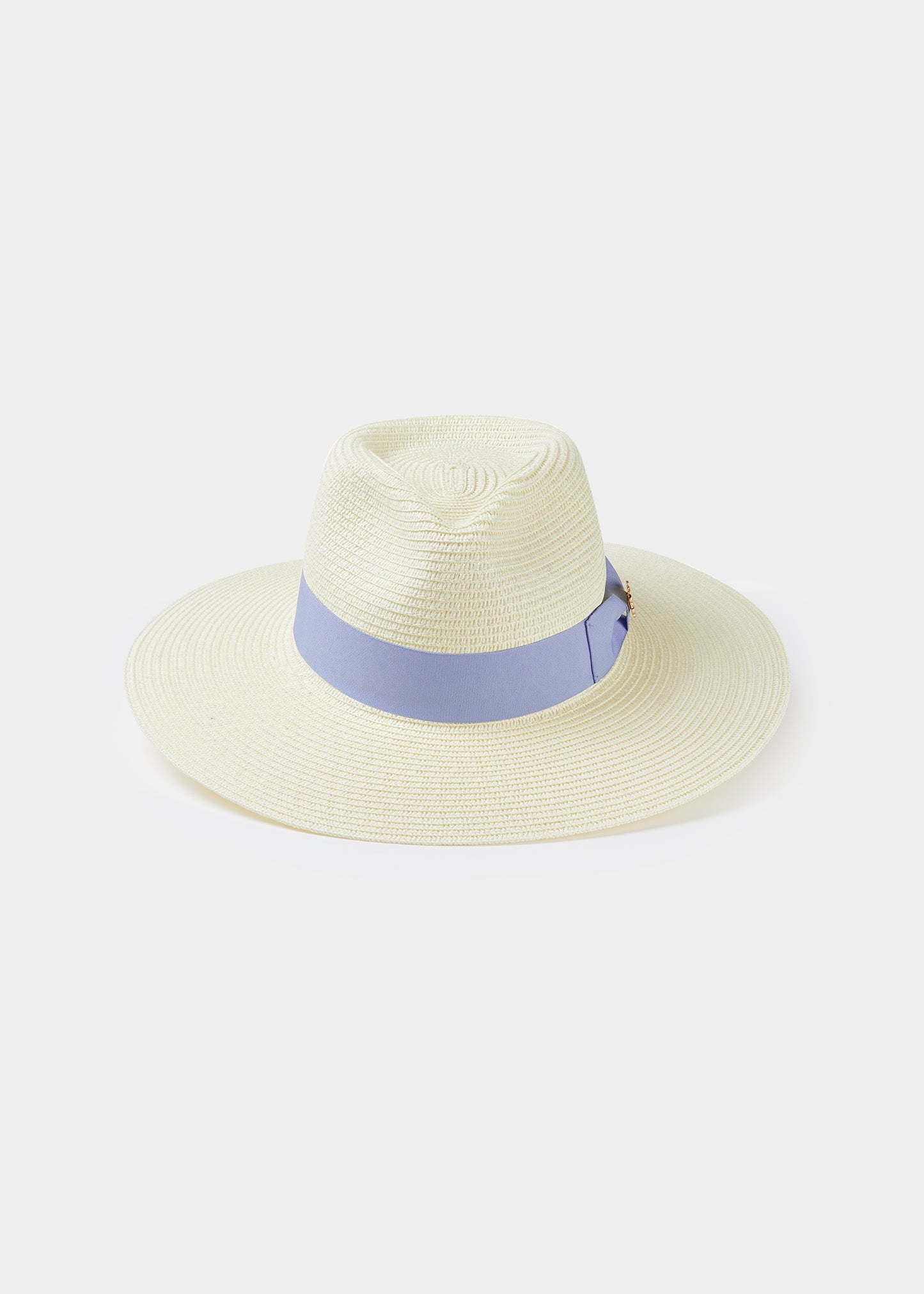 Sombrero De Paja Emelle Con Cinta Azul Anochecer