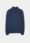 Fordwich Rolled Collar Jumper In Indigo 