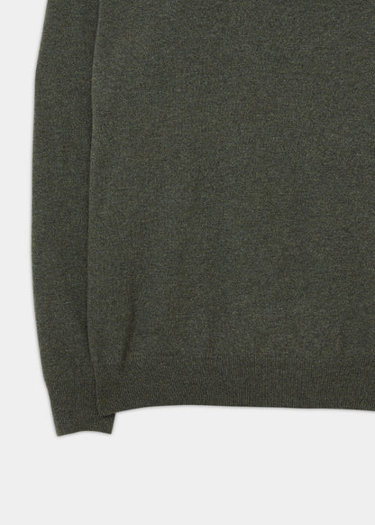 Men's Cashmere V Neck Jumper in Rosemary