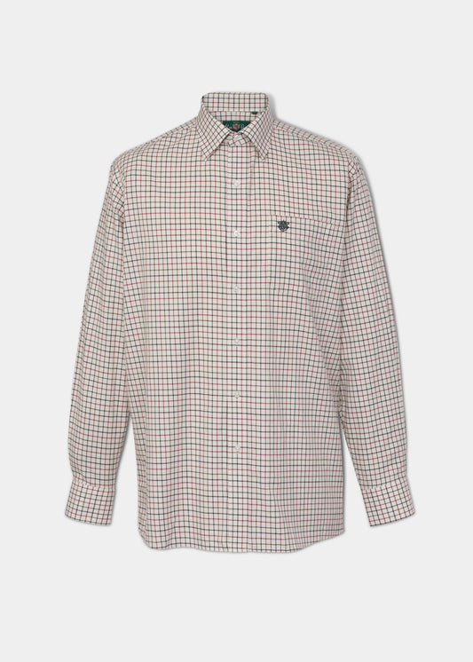 Men's red check shooting shirt