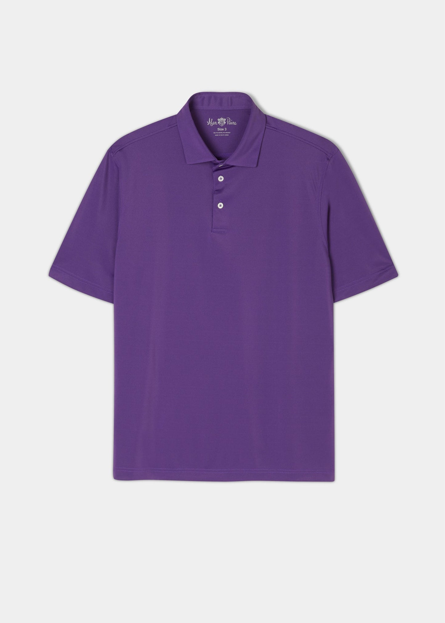 Men's 3 button polo shirt in plum