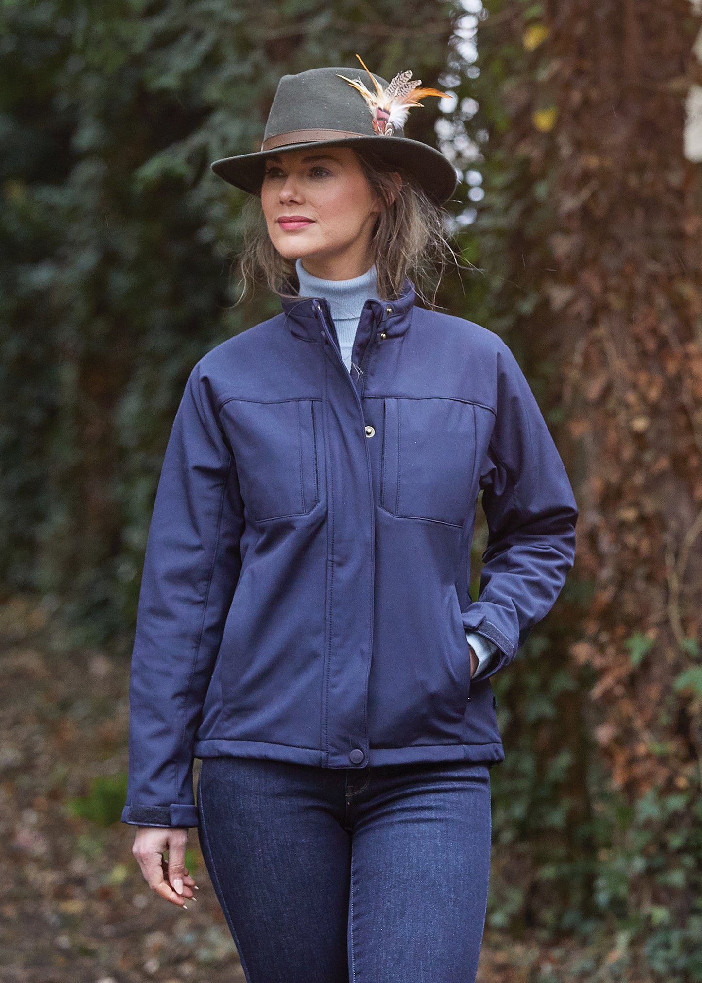 WestermoorChaqueta softshell en azul marino de mujer